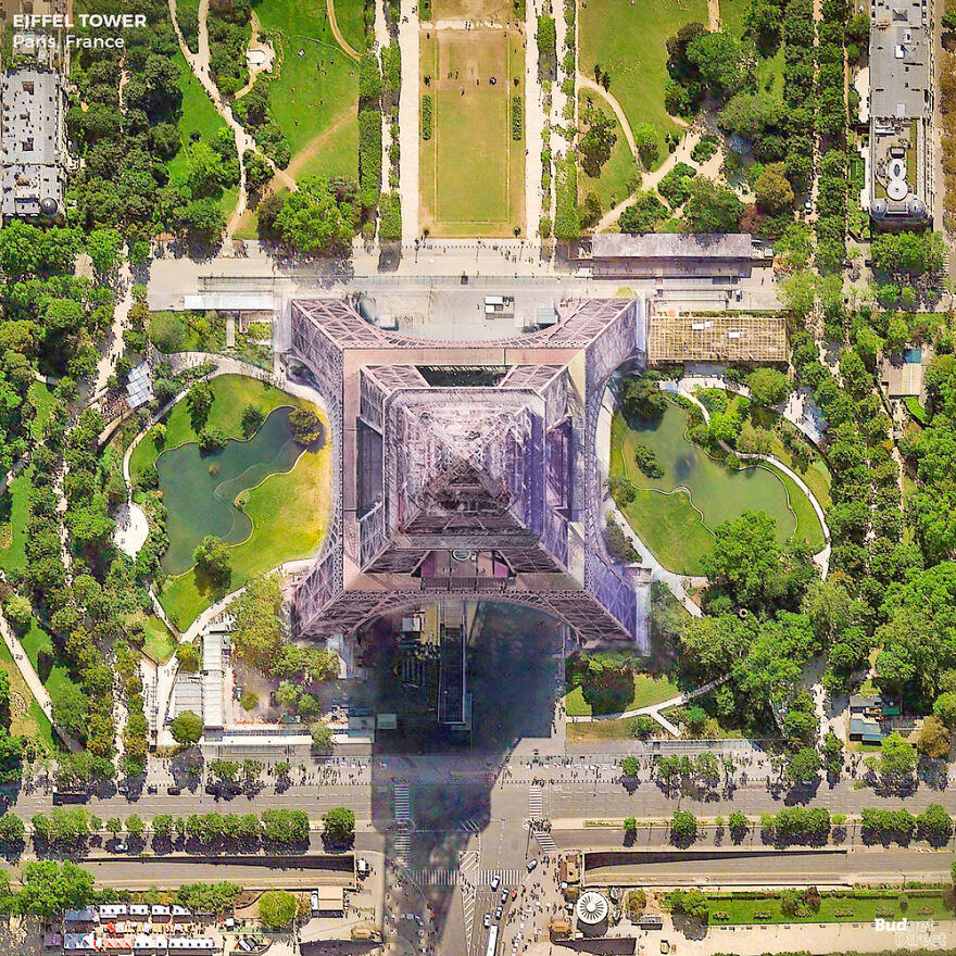 Tháp Eiffel nhìn từ trên cao