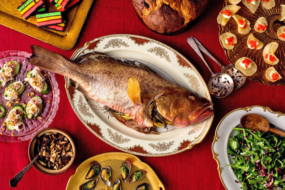 Bàn tiệc đêm giáng sinh độc đáo tại các nước trên thế giới 5 Bữa tiệc "Feast of the Seven Fishes" của người Italia