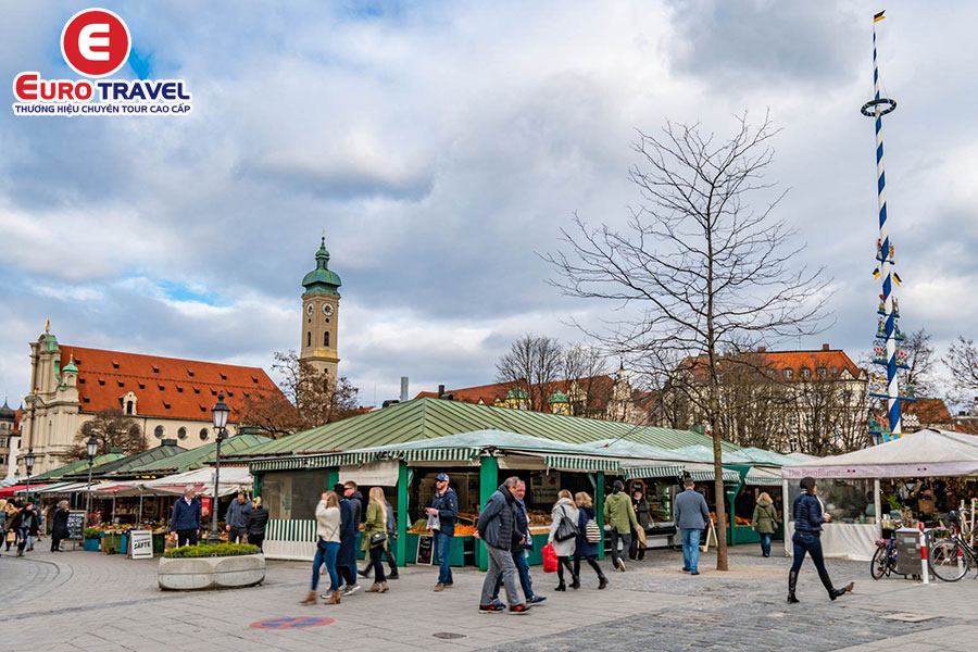 Cẩm nang du lịch Đức mua sắm tại Viktualienmarkt
