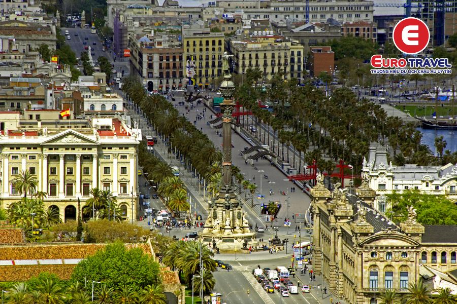 Dãy phố Las Ramblas trong kinh nghiệm du lịch Tây Ban Nha