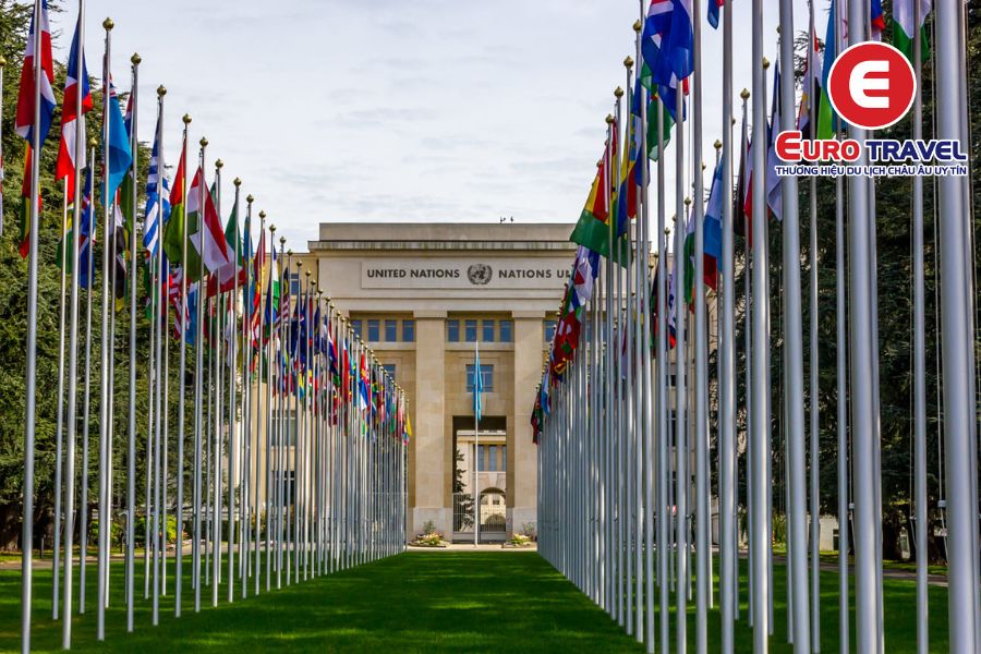 Trụ sở Liên Hợp Quốc tại Geneva không thể bỏ lỡ trong kinh nghiệm du lịch Geneva