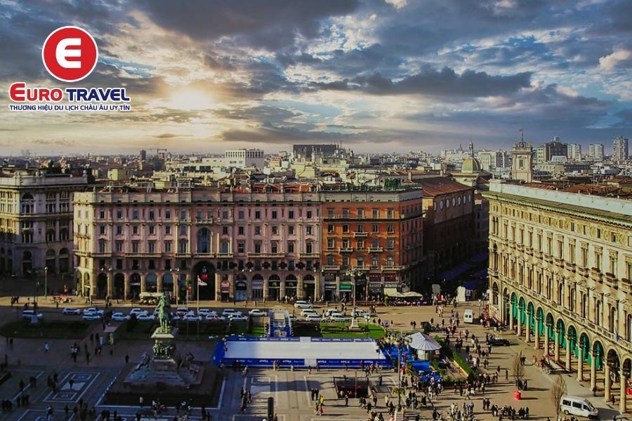 Milan cổ kính trong ánh hoàng hôn