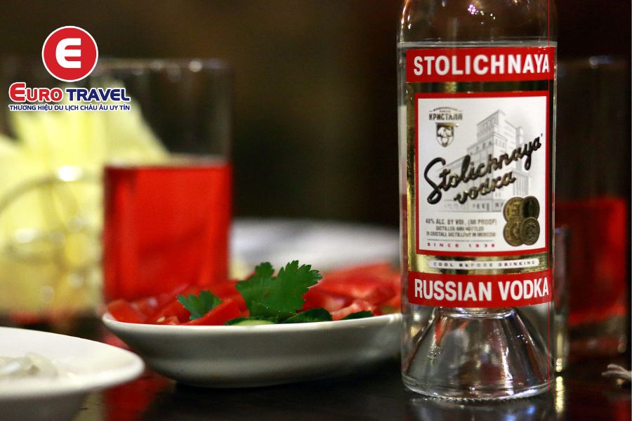 Rượu Vodka Nga là thức uống được du khách vô cùng yêu thích