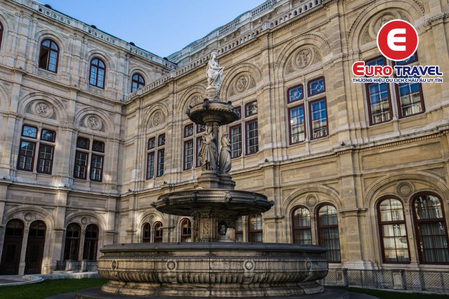 Một góc nhà hát Opera Vienna trong chuyến du lịch Áo
