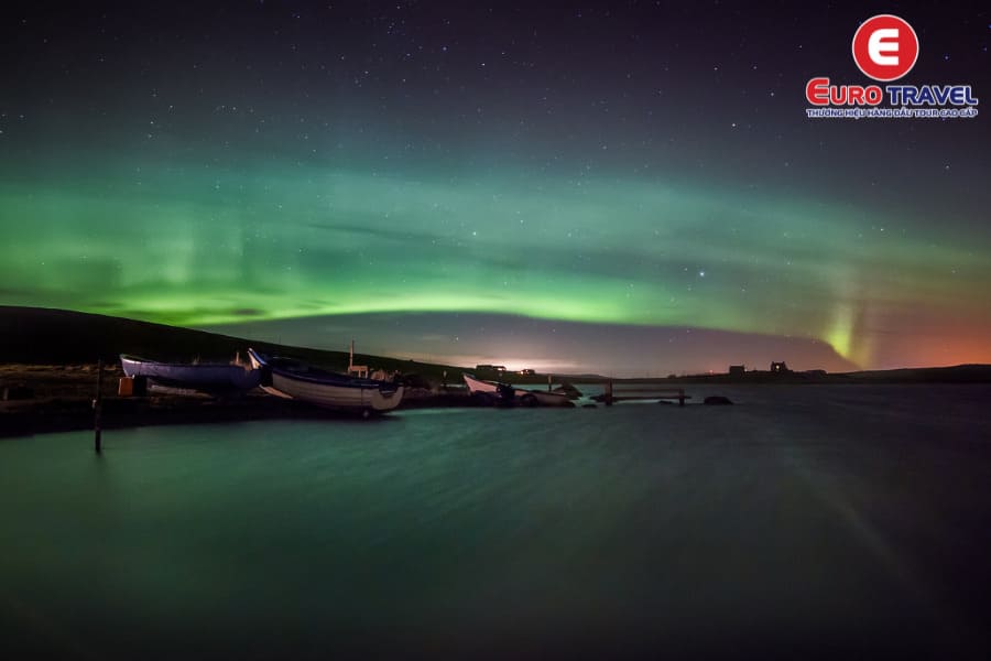 Ngắm cực quang tại đảo Shetland
