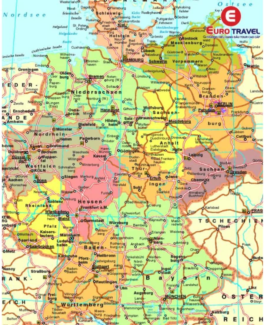 Bản đồ giao thông nước Đức