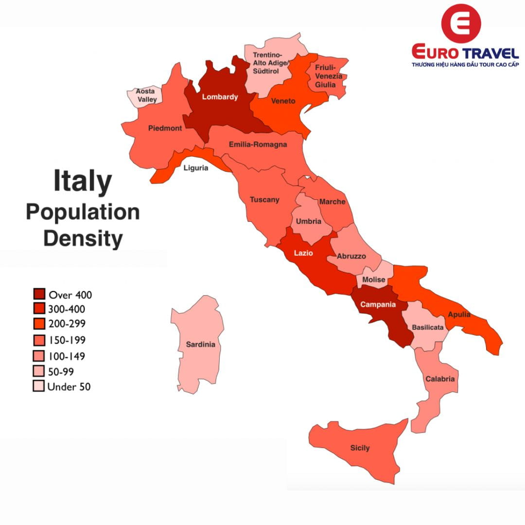 Bản đồ dân số nước Ý