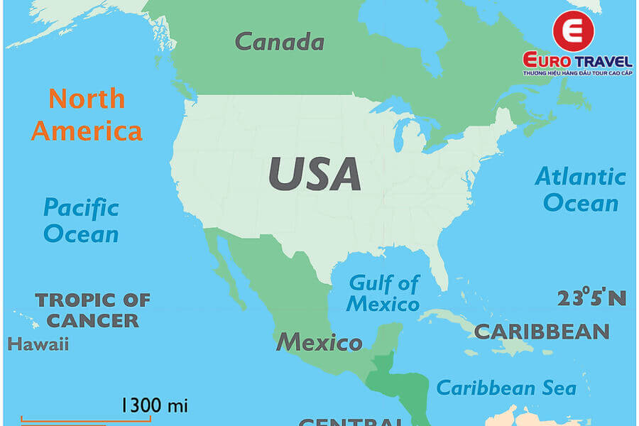 Mỹ thuộc châu nào? Vị trí địa lý của nước Mỹ