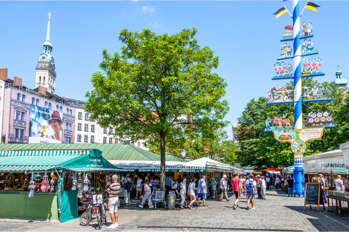 Chợ Viktualienmarkt - Trái tim ẩm thực của Munich