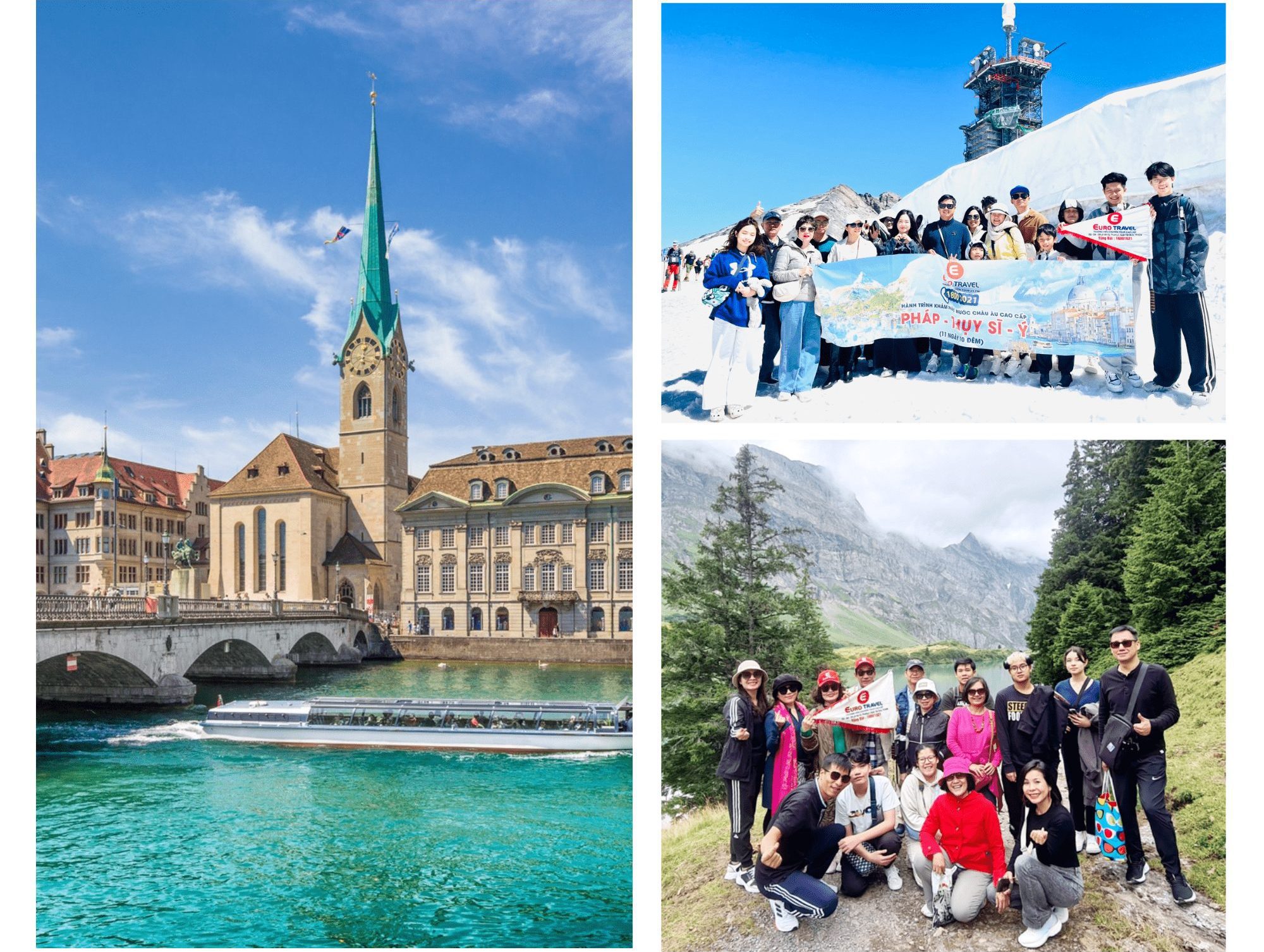 Du khách nhà EuroTravel chiêm ngưỡng cảnh đẹp ở Thụy Sĩ