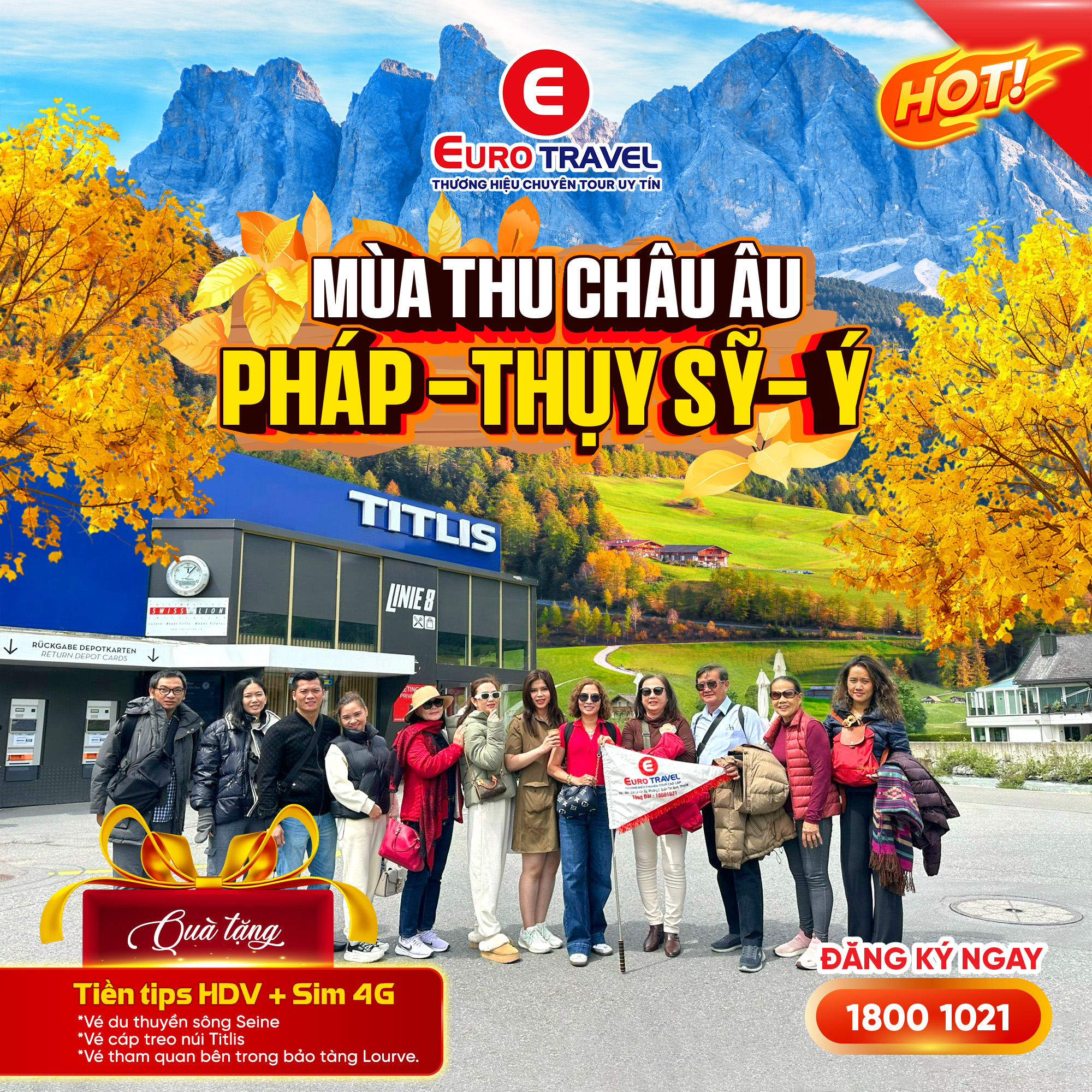 Đặt ngay tour "Pháp - Thụy Sỹ - Ý", tặng ngay nhiều phần quà hấp dẫn khác !