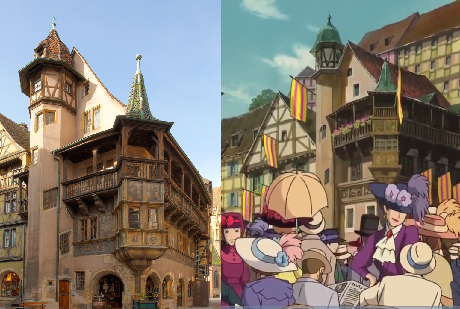 Sự tương đồng giữa khung cảnh ở Colmar và Howl’s Moving Castle