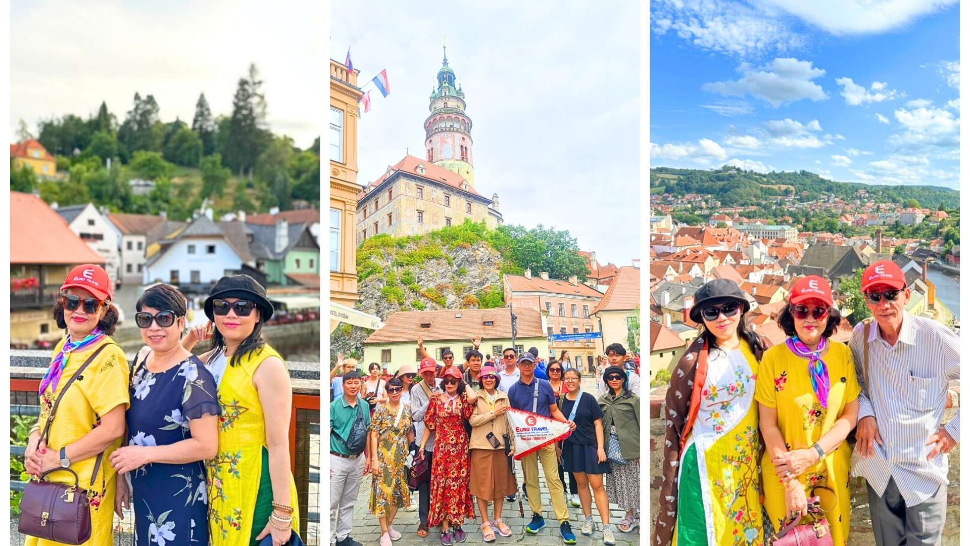 "3,2,1" cười thật tươi check-in tại Cesky Krumlov cùng đoàn khách thân thương nhà EuroTravel nào !