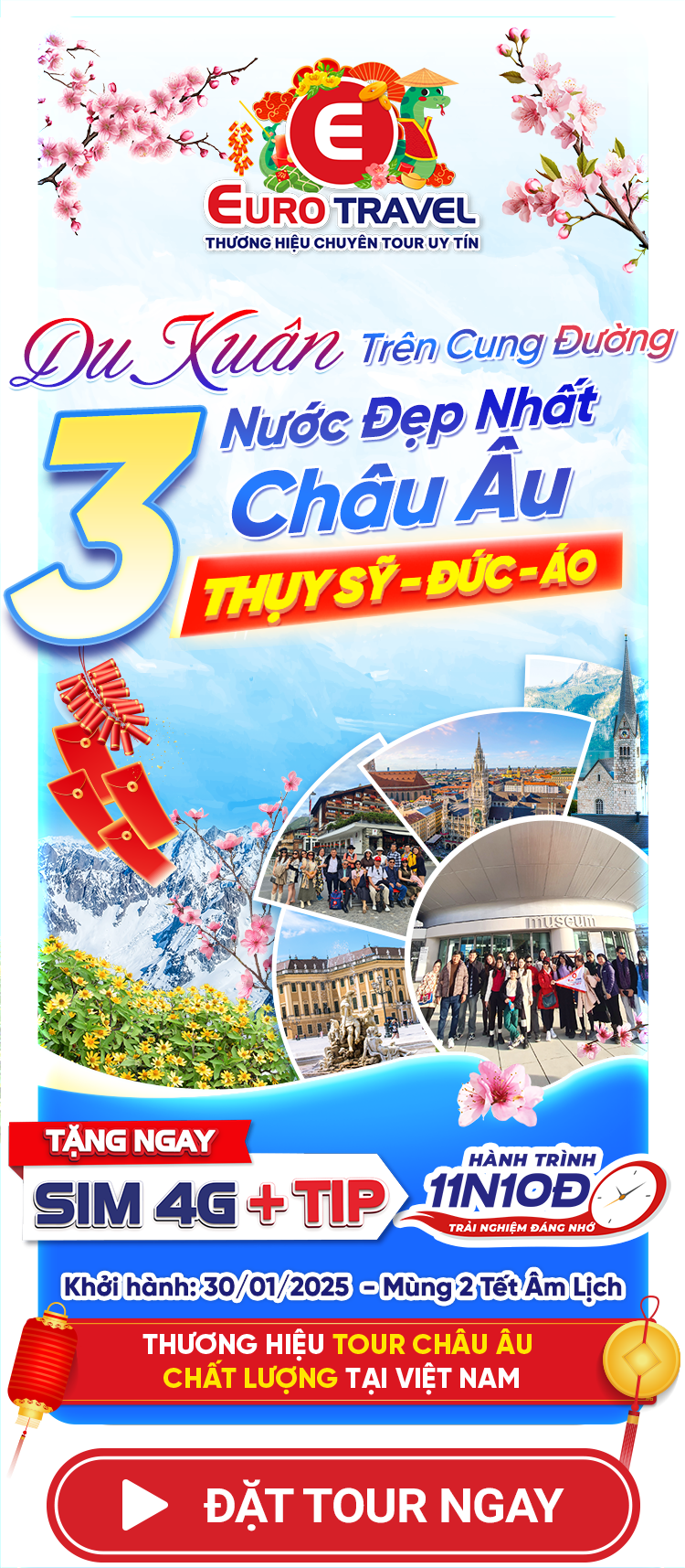 Tour châu âu tết thuỵ sĩ đức á